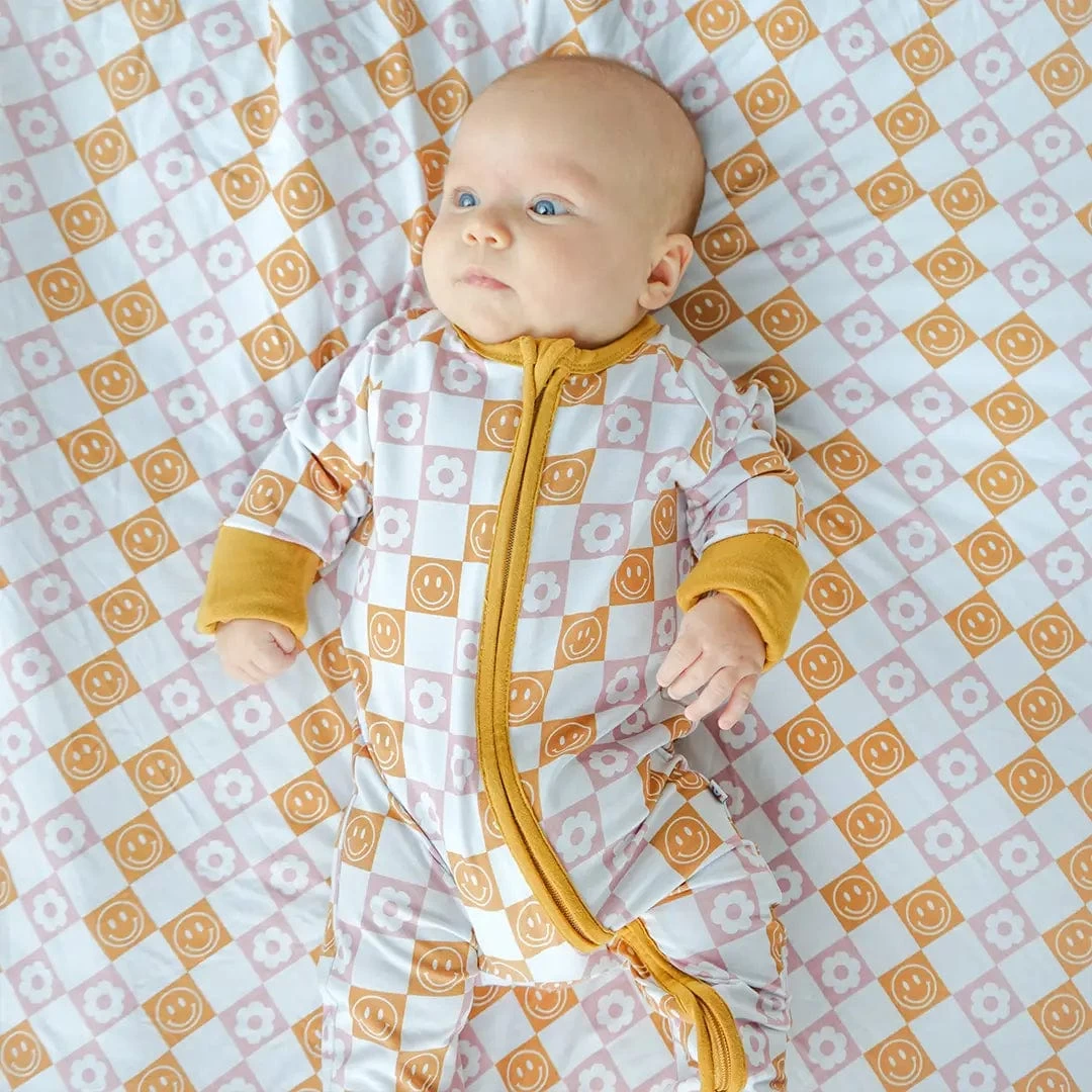 Happy Daze Pink Bamboo Convertible Romper Pajamas 5 Happy Daze Pink Bamboo Convertible Romper Pajamas - Image 3