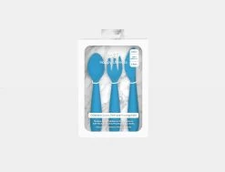 Ezpz Happy Utensils - Blue -Baby Product Shop happy utensils blue ezpz lil tulips 29847982702710