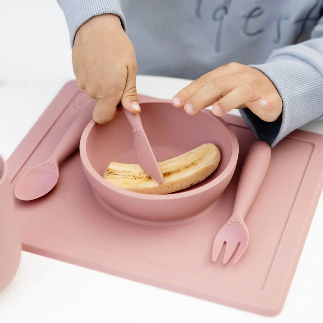 Ezpz Happy Utensils - Blush 3 Ezpz Happy Utensils - Blush - Image 2