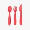 Ezpz Happy Utensils - Coral -Baby Product Shop happy utensils coral ezpz lil tulips 29847988895862