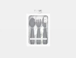Ezpz Happy Utensils - Gray -Baby Product Shop happy utensils gray ezpz lil tulips 29847993417846