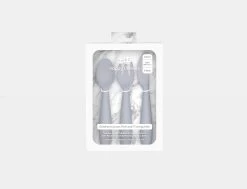 Ezpz Happy Utensils - Pewter 8 Ezpz Happy Utensils - Pewter -Baby Product Shop happy utensils pewter ezpz lil tulips 29848393744502