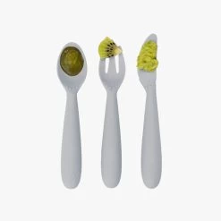 Ezpz Happy Utensils - Pewter 9 Ezpz Happy Utensils - Pewter -Baby Product Shop happy utensils pewter ezpz lil tulips 29848393810038