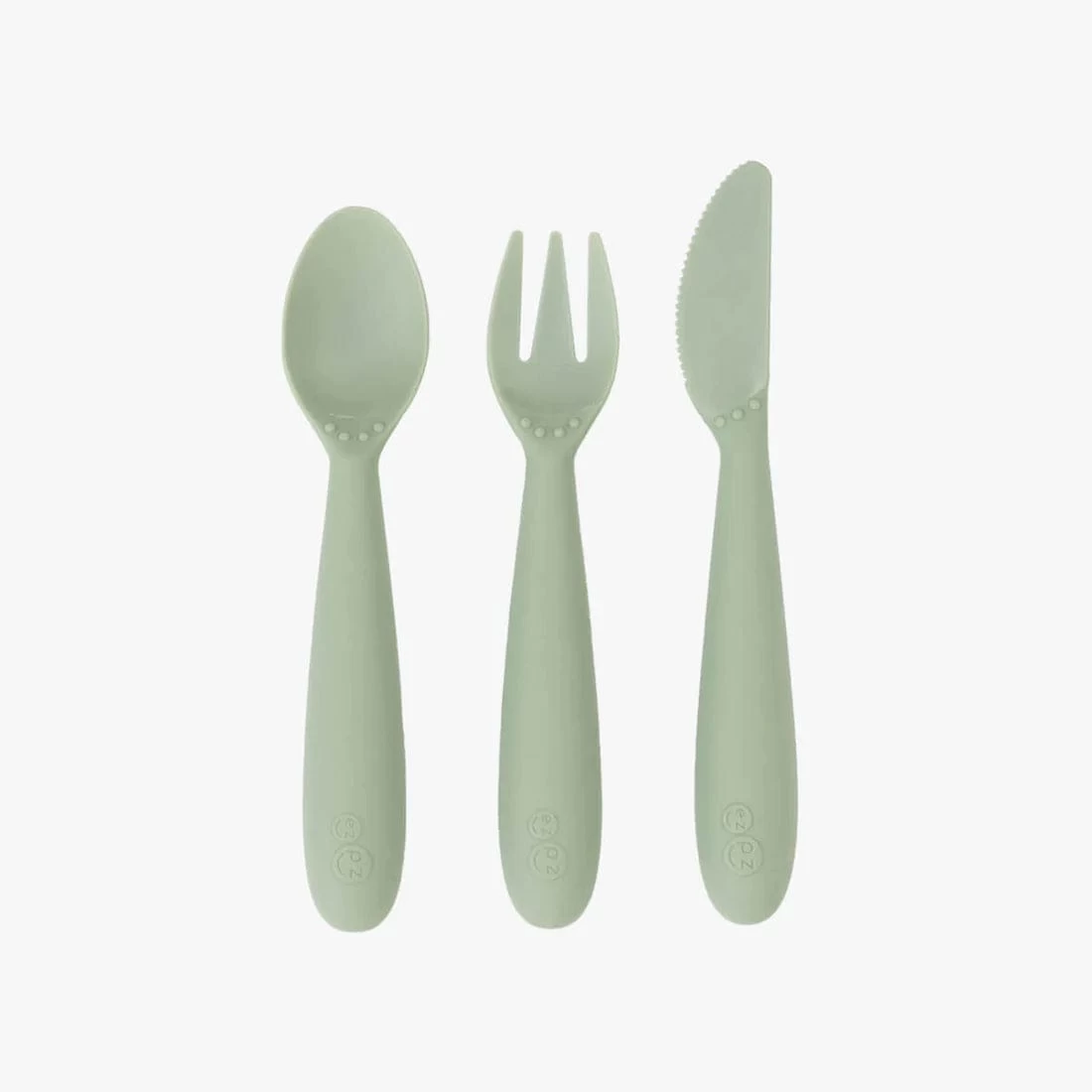 Ezpz Happy Utensils - Sage 3 Ezpz Happy Utensils - Sage