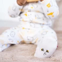 Honey Bee Mine Organic Cotton Magnetic Footie -Baby Product Shop honey bee mine organic cotton magnetic footie magnetic me lil tulips 30813090021494