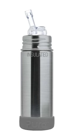 KikiĀ® 9oz Insulated Straw Bottle - Slate Bumper