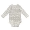 Long Sleeve Bodysuit - Grey Mudcloth -Baby Product Shop long sleeve bodysuit grey mudcloth loulou lollipop lil tulips 29981614801014