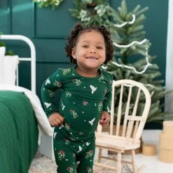 Long Sleeve Pajamas In Mistletoe -Baby Product Shop long sleeve pajamas in mistletoe kyte baby baby toddler lil tulips 30948154769526