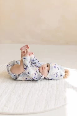 Long Sleeve Ruffle Bodysuit - Ink Floral -Baby Product Shop long sleeve ruffle bodysuit ink floral loulou lollipop lil tulips 29968788324470