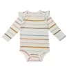 Long Sleeve Ruffle Bodysuit - Pastel Stripes 2 Long Sleeve Ruffle Bodysuit - Pastel Stripes -Baby Product Shop long sleeve ruffle bodysuit pastel stripes loulou lollipop lil tulips 29968795533430