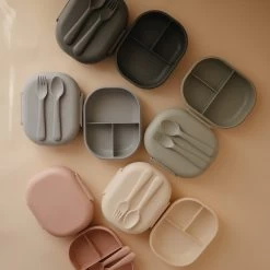 Mushie Lunchbox (Smoke) -Baby Product Shop lunchbox smoke mushie lil tulips 30597847122038