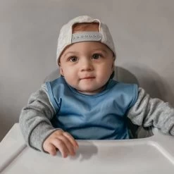 Minimalist Dusty Blue Bapron -Baby Product Shop minimalist dusty blue bapron bapronbaby lil tulips 29205170520182