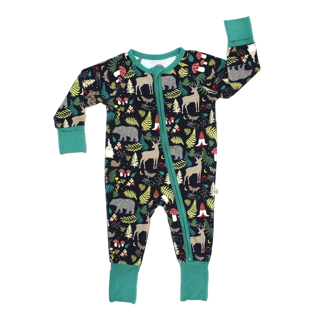 Night Forest Bamboo Convertible Romper 4 Night Forest Bamboo Convertible Romper - Image 2