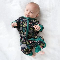 Night Forest Bamboo Convertible Romper 8 Night Forest Bamboo Convertible Romper -Baby Product Shop night forest bamboo convertible romper emerson and friends baby toddler clothing lil tulips 30860450431094