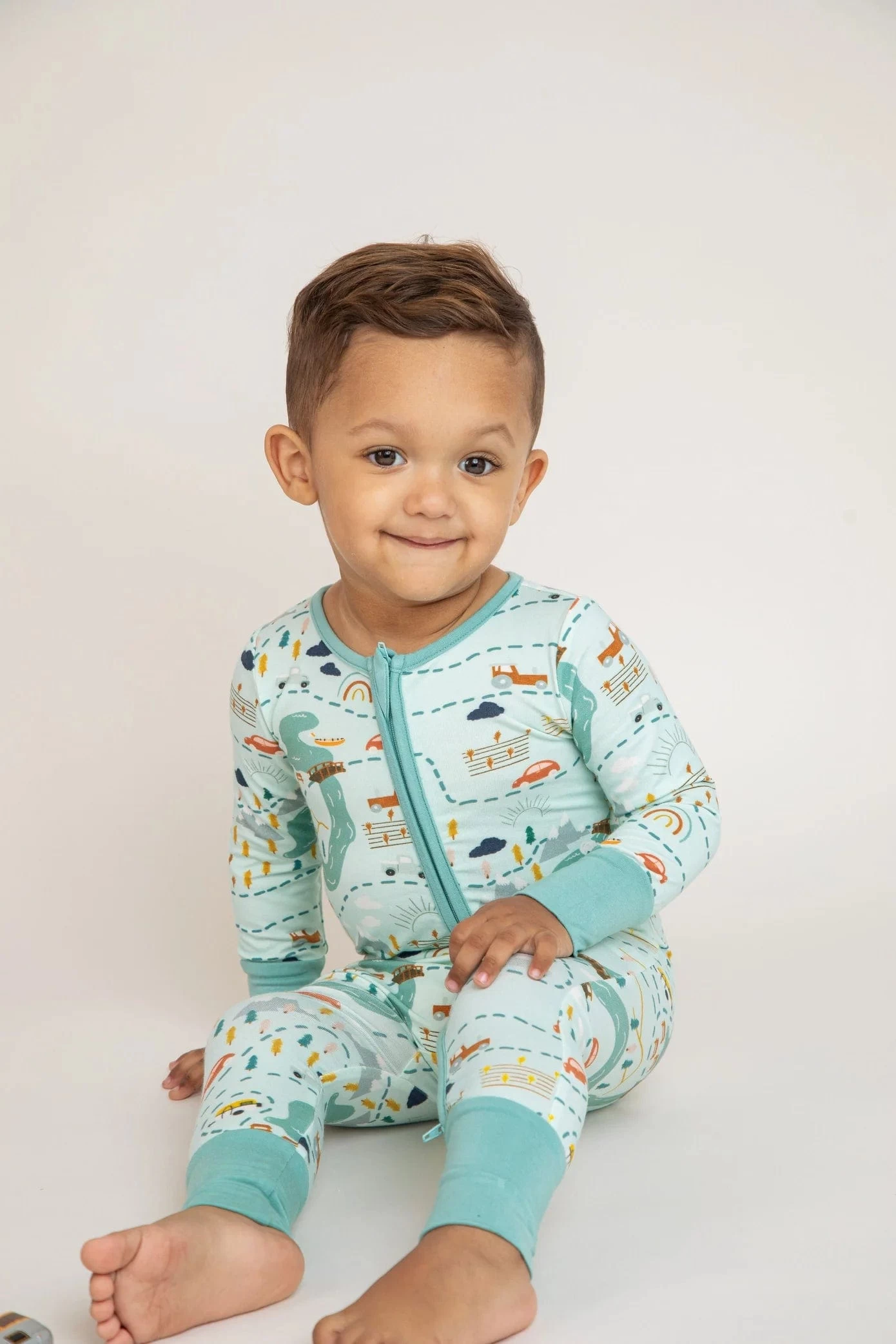 On The Road Again Footless Zip Romper 4 On The Road Again Footless Zip Romper - Image 2