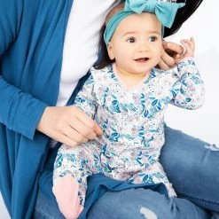 Once And Floral Modal Magnetic Footie -Baby Product Shop once and floral modal magnetic footie magnetic me lil tulips 30919560134774