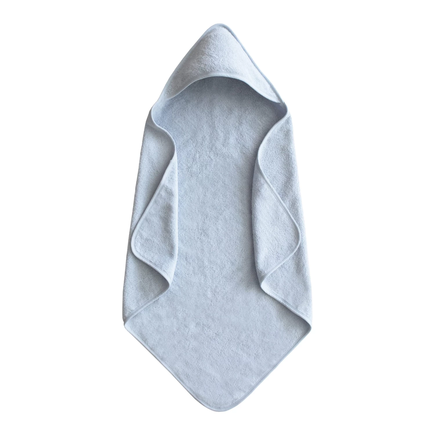 Mushie Organic Cotton Baby Hooded Towel (Baby Blue) 3 Mushie Organic Cotton Baby Hooded Towel (Baby Blue)