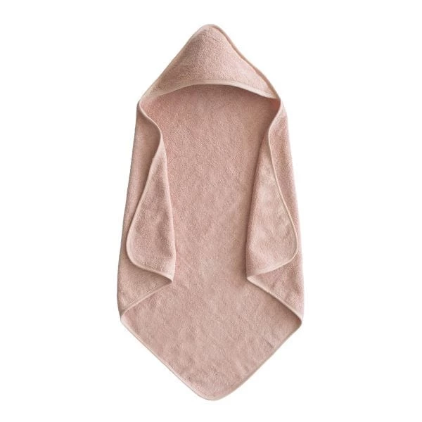 Mushie Organic Cotton Baby Hooded Towel (Blush) 3 Mushie Organic Cotton Baby Hooded Towel (Blush)