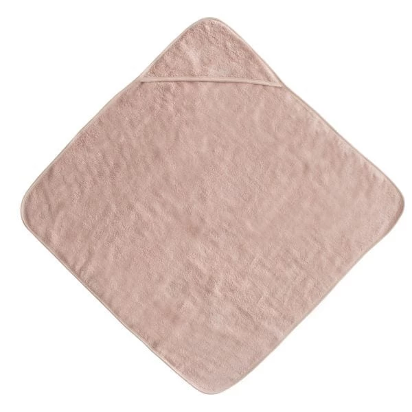 Mushie Organic Cotton Baby Hooded Towel (Blush) 4 Mushie Organic Cotton Baby Hooded Towel (Blush) - Image 2