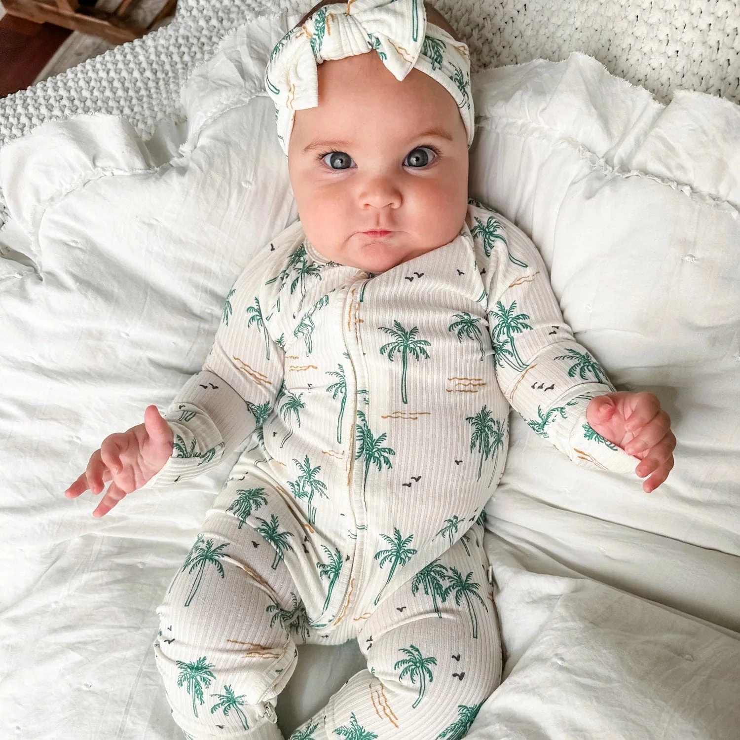 Palm Trees Zip Romper 6 Palm Trees Zip Romper - Image 4