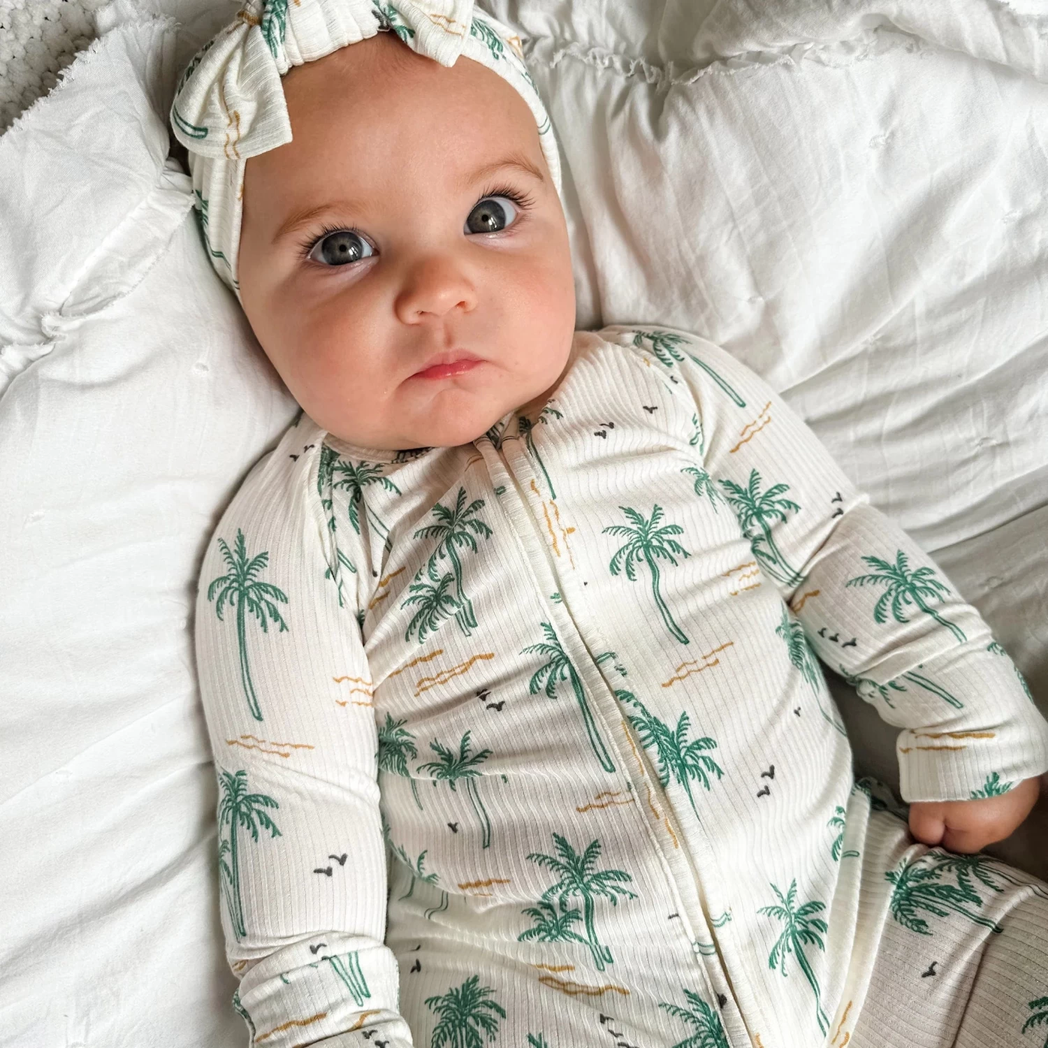 Palm Trees Zip Romper 7 Palm Trees Zip Romper - Image 5