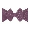 Patterned Shabby Knot Headband: Lilac Dot