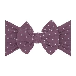 Patterned Shabby Knot Headband: Lilac Dot