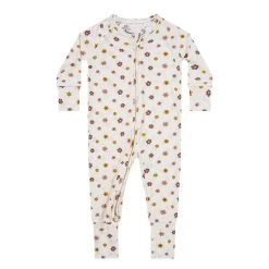 Pink Daisies Zip Romper