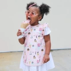 Pink Ice Cream Bapron 11 Pink Ice Cream Bapron -Baby Product Shop pink ice cream bapron bapronbaby lil tulips 29834210869366