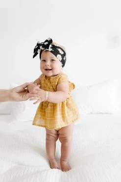 Printed Deb Bow Headband: Moonflower -Baby Product Shop printed deb bow headband moonflower baby bling bows headbands lil tulips 30319223636086