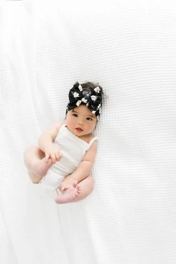 Printed Deb Bow Headband: Moonflower -Baby Product Shop printed deb bow headband moonflower baby bling bows headbands lil tulips 30319223668854