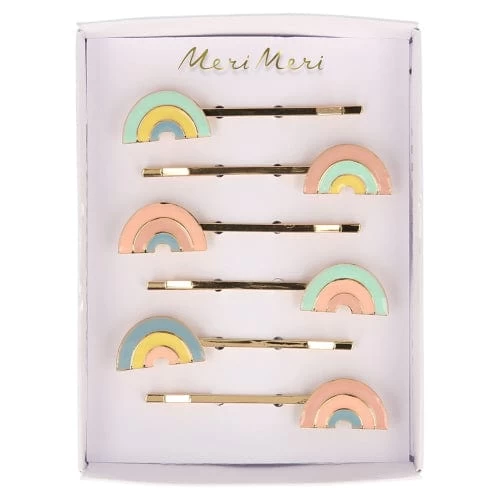 Meri-Meri Rainbow Enamel Hair Slides 3 Meri-Meri Rainbow Enamel Hair Slides