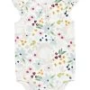 Ruffle Bodysuit - Shell Floral -Baby Product Shop ruffle bodysuit shell floral loulou lollipop lil tulips 30661312577654