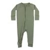 Sage Ribbed Zip Romper