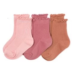 Sedona Lettuce Trim Ribbed Midi Socks 3-pack