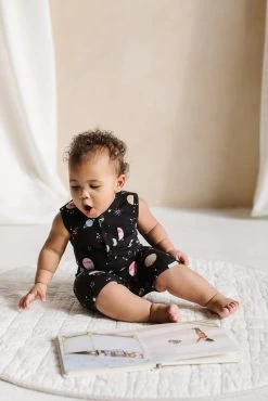 Short Romper - Planets -Baby Product Shop short romper planets loulou lollipop lil tulips 29568950763638