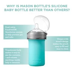 Silicone Baby Bottle -Baby Product Shop silicone baby bottle mason bottle lil tulips 29839984820342