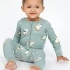 Snow Bunny - Blue Footless Zip Romper 1 Snow Bunny - Blue Footless Zip Romper -Baby Product Shop snow bunny blue footless zip romper bird bean baby toddler clothing lil tulips 31055785689206