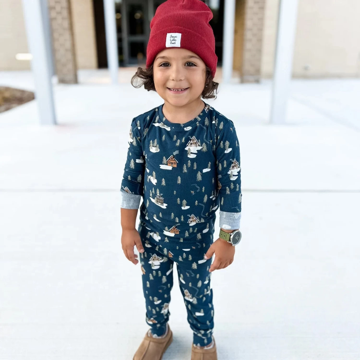 Snowy Village Ribbed Two-Piece Set 4 Snowy Village Ribbed Two-Piece Set - Image 2