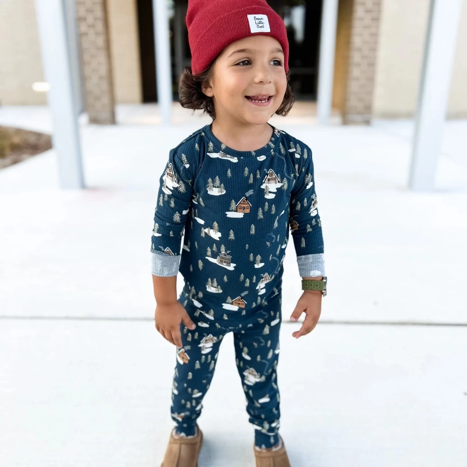 Snowy Village Ribbed Two-Piece Set 5 Snowy Village Ribbed Two-Piece Set - Image 3