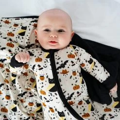 Spooky Cute Beige Halloween Bamboo Convertible Romper Pajamas 7 Spooky Cute Beige Halloween Bamboo Convertible Romper Pajamas -Baby Product Shop spooky cute beige halloween bamboo convertible romper pajamas emerson and friends baby toddler clothing lil tulips 30754335686774