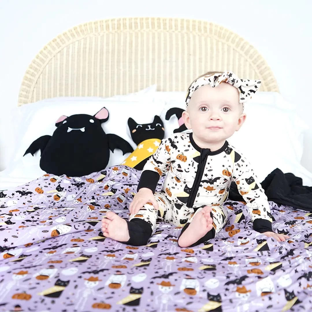 Spooky Cute Beige Halloween Bamboo Convertible Romper Pajamas 5 Spooky Cute Beige Halloween Bamboo Convertible Romper Pajamas - Image 3