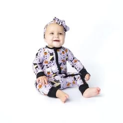 Spooky Cute Purple Halloween Bamboo Convertible Romper Pajamas 6 Spooky Cute Purple Halloween Bamboo Convertible Romper Pajamas -Baby Product Shop spooky cute purple halloween bamboo convertible romper pajamas emerson and friends baby toddler clothing lil tulips 30754336473206