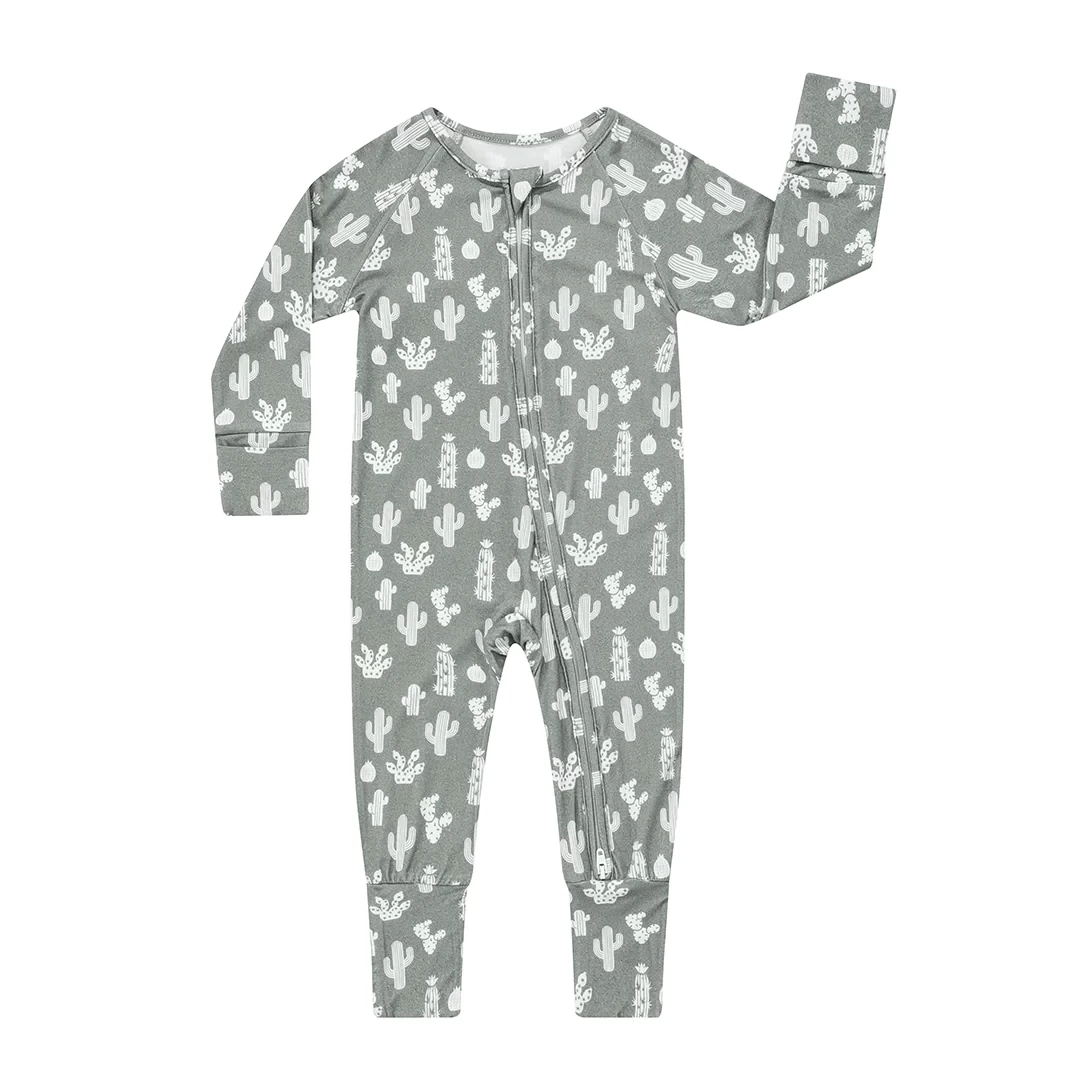 Stay Sharp Cactus Bamboo Baby Pajama 3 Stay Sharp Cactus Bamboo Baby Pajama