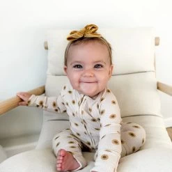 Sunflowers Ribbed Zip Romper -Baby Product Shop sunflowers ribbed zip romper brave little ones lil tulips 30909893345398