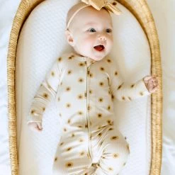 Sunflowers Ribbed Zip Romper -Baby Product Shop sunflowers ribbed zip romper brave little ones lil tulips 30909893607542