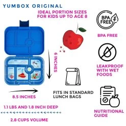 Surf Blue 6 Compartment Leakproof Bento Box -Baby Product Shop surf blue 6 compartment leakproof bento box yumbox lil tulips 30558838718582