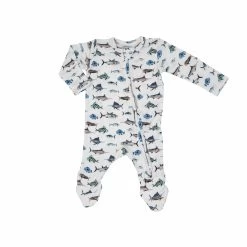 Tropical Ocean Fish 2-Way Zipper Footie