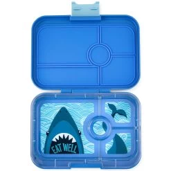 True Blue Shark 4 Compartment Large Bento Box