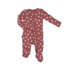 Daisy Dot 2-Way Zipper Footie